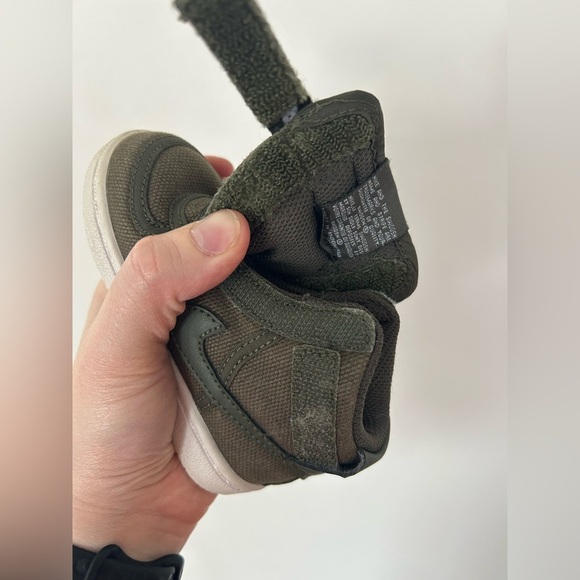 Nike Air Jordan Mid 1 Toddler Olive Green Print Size 5C - Picture 8 of 8